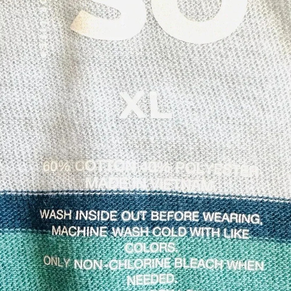 NWT SO Juniors Long Sleeve Pullover Round Neck Striped Mulit-Colored Shirt Sz XL - Picture 8 of 8